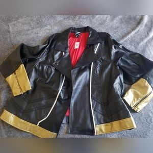 NWT Disney Her Universe Black Widow Faux Leather Moto Jacket
